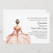 ミスペインのクインズプリンセス15th誕生日パーティー 招待状 (正面/裏面)