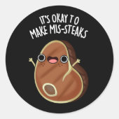 ミスマステーキのミートパンのダークブルーを作ってもいい ラウンドシール (正面)