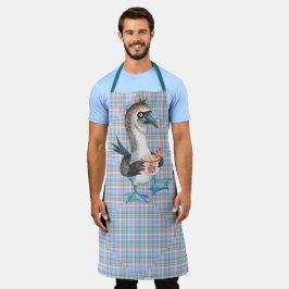 ミスマッチ青ピンク紫のプライド生意気なペンギン エプロン