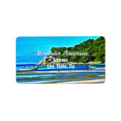 ミスマロイ魚釣りボート0346アドレス ラベル (正面)