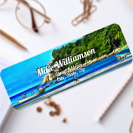 ミスマロイ魚釣りボート0346アドレス ラベル