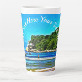 ミスマロイ魚釣りボート0346 カフェラテマグ (正面)