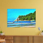 ミスマロイ魚釣りボート0346 キャンバスプリント (インサイチュ (リビング))