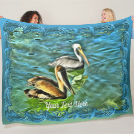 ミスマロヤペリカン0329 フリースブランケット