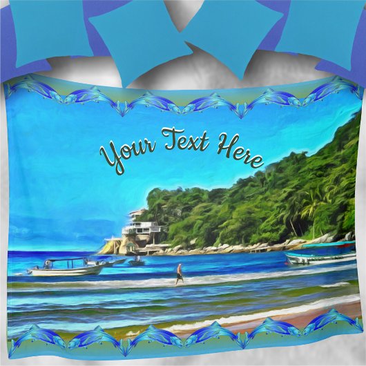 ミスマローヤファミリー魚釣りボーツ0346 フリースブランケット