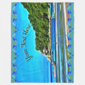 ミスマローヤファミリー魚釣りボーツ0346 フリースブランケット (正面)