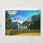 ミスマローヤリバー魚釣りボートありがとう0344 サンキューカード (正面)