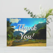 ミスマローヤリバー魚釣りボートありがとう0344 サンキューカード (スタンド正面)