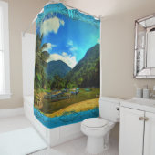 ミスマローヤリバー魚釣りボート0344 シャワーカーテン (インサイチュ)