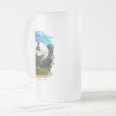 ミスマローヤリバー魚釣りボート0344 フロストグラスビールジョッキ (正面左)