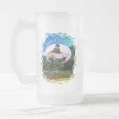 ミスマローヤリバー魚釣りボート0344 フロストグラスビールジョッキ (左)