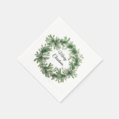 ミスルトゥーのリース スタンダードカクテルナプキン (角)