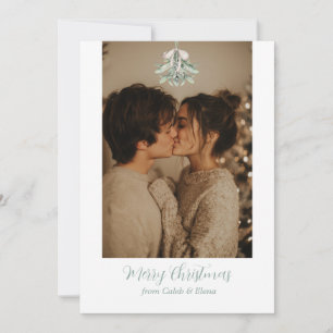 ミスルトーの下でキスを クリスマス ホリデーカード