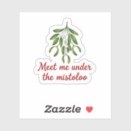 ミスルトーの下でクリスマスのキスを シール