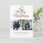 ミスルトー メリークリスマス 3枚の写真 シーズンカード (スタンド正面)