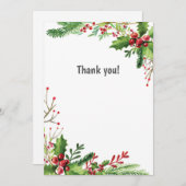 ミスル・トゥー 感謝カード ノート 水彩植物学 (正面/裏面)