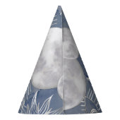 ミス太陽のティック | Dusty Blue Silver Moon Stars Sun パーティーハット (裏面)