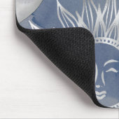 ミス太陽のティック | Dusty Blue Silver Moon Stars Sun マウスパッド (コーナー)