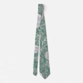 ミス太陽のティック | Dusty Green Silver Moon Stars Sun ネクタイ (裏面)