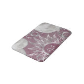 ミス太陽のティック | Pink Silver Moon Stars Sun Eyes バスマット (アングル)