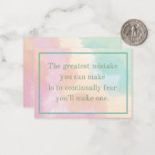 ミス素晴らしの感動的引用文 ノートカード (正面/裏面インサイチュ)