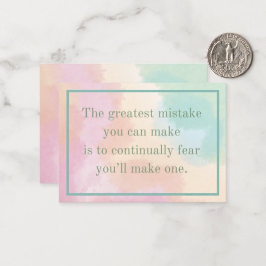 ミス素晴らしの感動的引用文 ノートカード (正面/裏面インサイチュ)