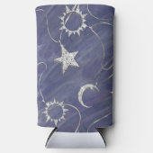 ミス魅力的ティック | Silver Moon Stars Sun Amulet スリム缶クーラー (正面)