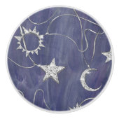 ミス魅力的ティック | Silver Moon Stars Sun Amulet セラミックノブ (正面)