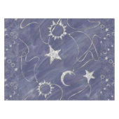 ミス魅力的ティック | Silver Moon Stars Sun Amulet テーブルクロス (正面(横))