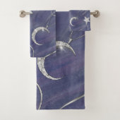 ミス魅力的ティック | Silver Moon Stars Sun Amulet バスタオルセット (インサイチュ)