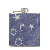 ミス魅力的ティック | Silver Moon Stars Sun Amulet フラスク (正面)