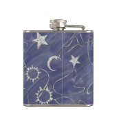ミス魅力的ティック | Silver Moon Stars Sun Amulet フラスク (裏面)