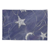 ミス魅力的ティック | Silver Moon Stars Sun Amulet 枕カバー (裏面)