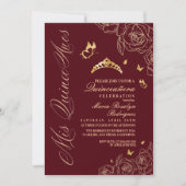 ミス15歳 赤と金の花 招待状 (正面)