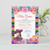 ミス・キンセアニエラ ピンク パープル フィエスタ フラワーミス・キンセア 招待状 (スタンド正面)