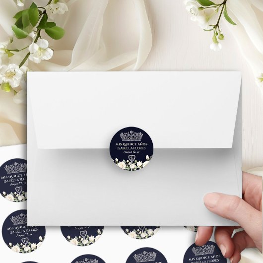 ミス キンセ アニョス ティアラとローズ ブルー キンセアニェラ ラウンドシール