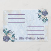 ミス・キンセ・ダスティ・ブルー・フローラル 招待状 (裏面)