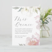 ミス・キンセ・ピンク・フローラル・バースデー・キンセアニエラの写真 招待状 (スタンド正面)