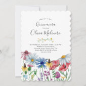 ミス・クィンス・アーノス・フォト・ワイルドフラワー・キンセアニェラ 招待状 (裏面)