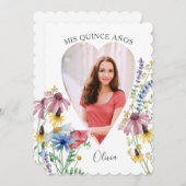 ミス・クィンス・アーノス・フォト・ワイルドフラワー・キンセアニェラ 招待状 (正面/裏面)