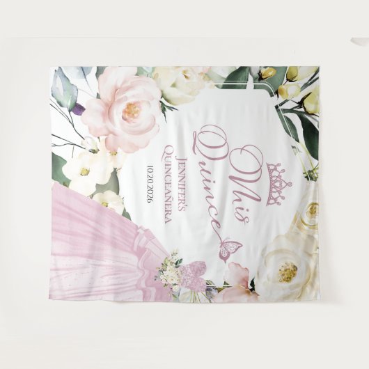 ミス・クリンス | ドレスフローラキンセアニラバックドロップ タペストリー (正面(横))