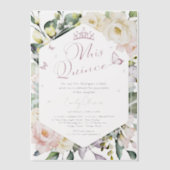 ミス・クリンス | バタフライグリーナリーフローラクインセアニェラ ベラム紙招待状 (正面)