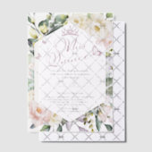 ミス・クリンス | バタフライグリーナリーフローラクインセアニェラ ベラム紙招待状 (オフセット (招待状))