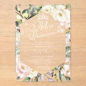 ミス・クリンス | バタフライフローラキンセアニラスペインの アクリル招待状 (正面)