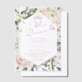 ミス・クリンス | バタフライフローラキンセアニラスペインの ベラム紙招待状 (オフセット)