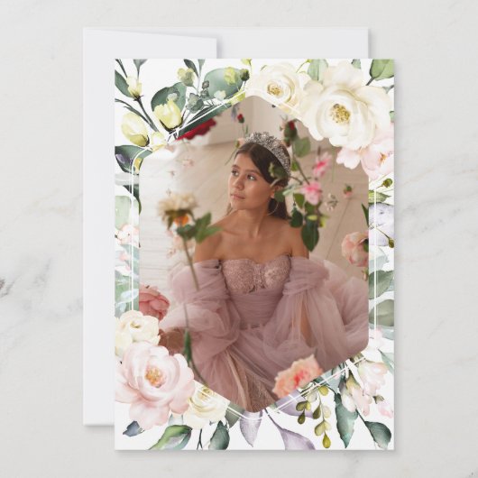 ミス・クリンス | フローラフォトキンセアニラスペインの 招待状 (裏面)