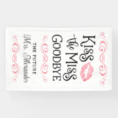 ミス・グッバイにキス ブライダルシャワー カスタムカラー 横断幕 (横)