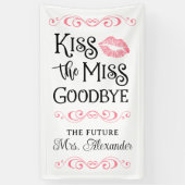 ミス・グッバイにキス ブライダルシャワー カスタムカラー 横断幕 (縦)