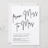 ミス・トゥ・ミセスのブライズシャワーから 招待状 (正面)