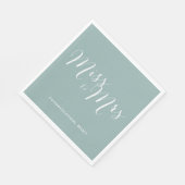 ミス・トゥ・ミセス グリーン ブライダル シャワー パーティー ナプキン スタンダードランチョンナプキン (角)